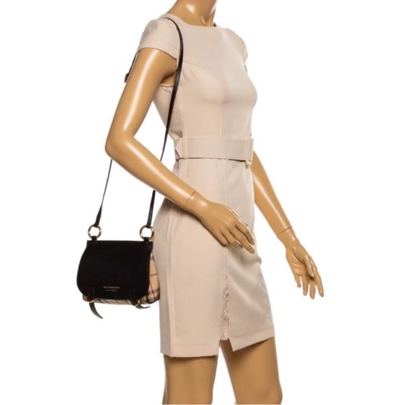 Burberry Bridle Handbag Leather and Haymarket Check crossbody brown - Picture 8 of 8